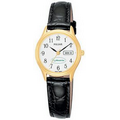 Pulsar Women's Traditional Collection Watch W/ Crocodile Leather Strap